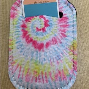 NWT Simply Southern Hand sanitizer holder keychain Tie Dye